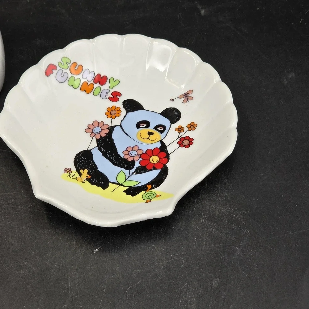 Sunny‎ Funnies – Vintage Three (3) Piece Porcelain Bathroom Set  Rare Find